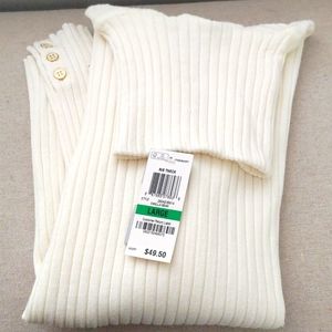 Charter Club Turtleneck in Cream size L